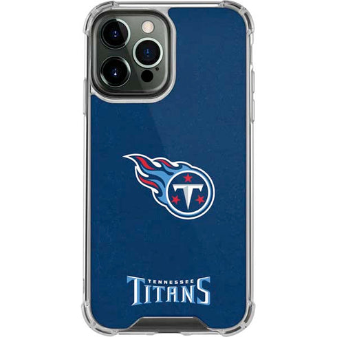 NFL Tennessee Titans Distressed iPhone 14 Pro Max Clear Case