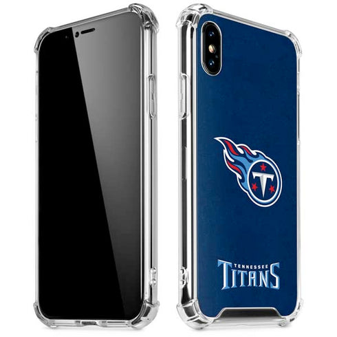 NFL Tennessee Titans Distressed iPhone XS Max Clear Case