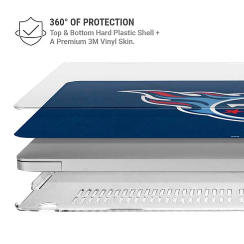 NFL Tennessee Titans Distressed MacBook Air 15in (2023-2025) Case plus Skin