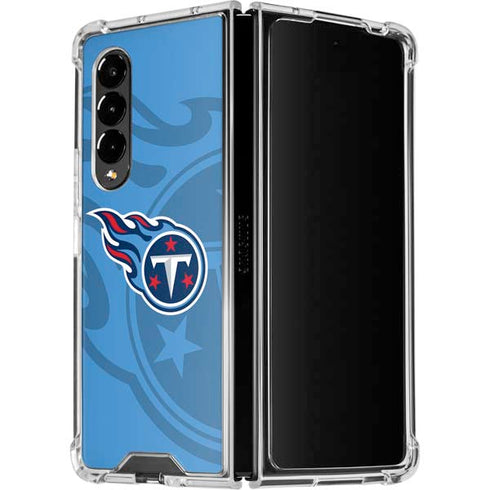 NFL Tennessee Titans Double Vision Galaxy Z Fold4 5G Clear Case