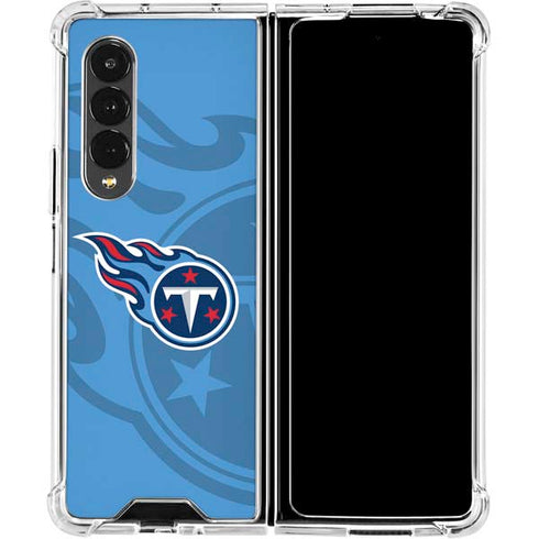 NFL Tennessee Titans Double Vision Galaxy Z Fold4 5G Clear Case