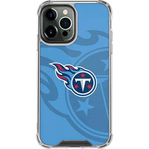 NFL Tennessee Titans Double Vision iPhone 14 Pro Max Clear Case