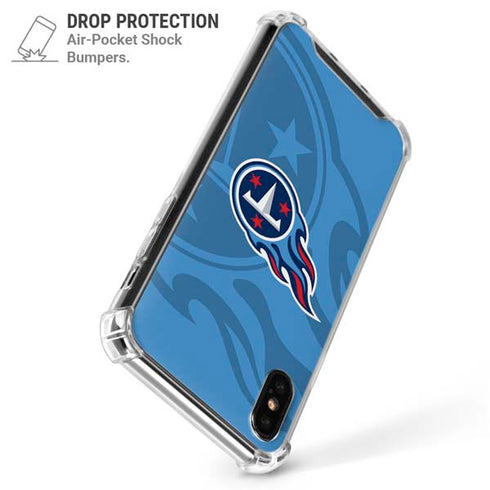 NFL Tennessee Titans Double Vision iPhone XS Max Clear Case