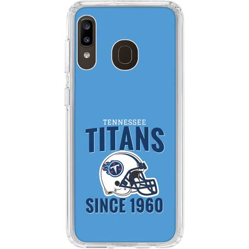 NFL Tennessee Titans Helmet Galaxy A20 Clear Case