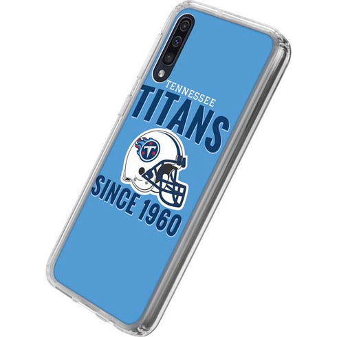 NFL Tennessee Titans Helmet Galaxy A50 Clear Case