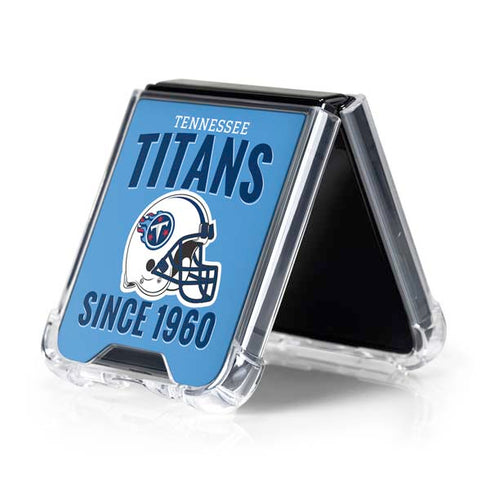 NFL Tennessee Titans Helmet Galaxy Z Flip5 5G Clear Case