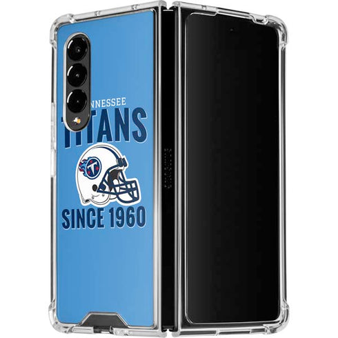NFL Tennessee Titans Helmet Galaxy Z Fold4 5G Clear Case