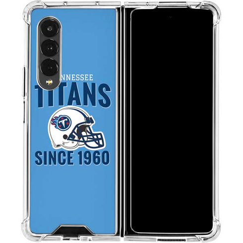 NFL Tennessee Titans Helmet Galaxy Z Fold4 5G Clear Case