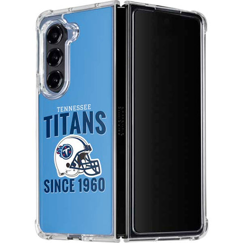 NFL Tennessee Titans Helmet Galaxy Z Fold5 5G Clear Case