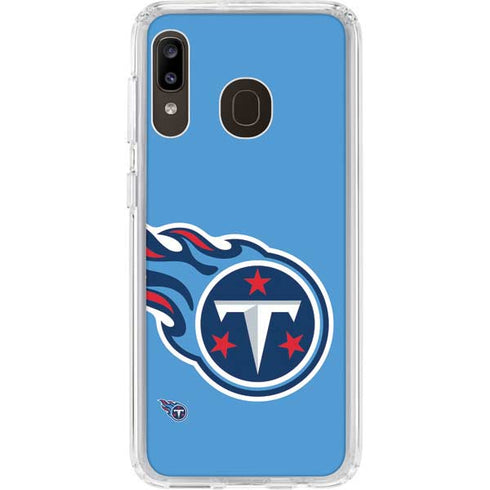NFL Tennessee Titans Large Logo Galaxy A20 Clear Case