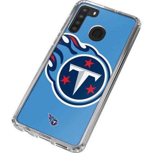 NFL Tennessee Titans Large Logo Galaxy A21 Clear Case