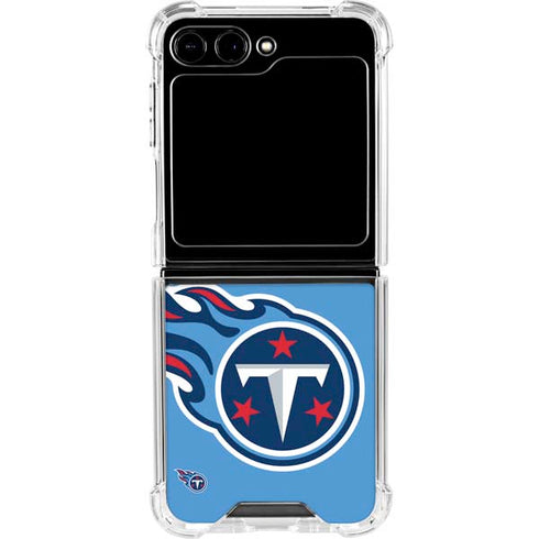 NFL Tennessee Titans Large Logo Galaxy Z Flip5 5G Clear Case