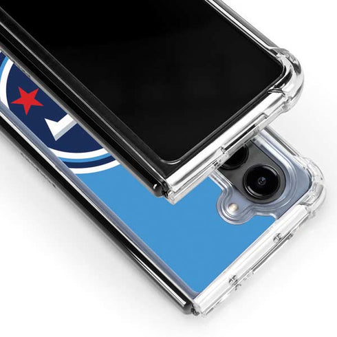 NFL Tennessee Titans Large Logo Galaxy Z Fold5 5G Clear Case