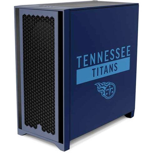 NFL Tennessee Titans Navy Blue Performance Series Corsair 4000D Tempered Glass Mid-Tower ATX Case Skin