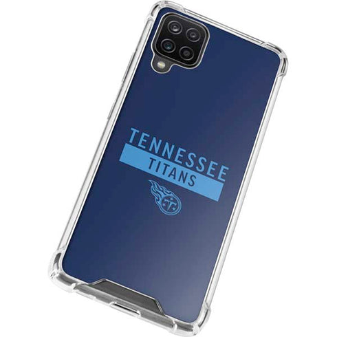 NFL Tennessee Titans Navy Blue Performance Series Galaxy A12 Clear Case