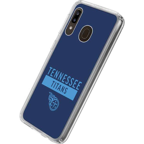 NFL Tennessee Titans Navy Blue Performance Series Galaxy A20 Clear Case