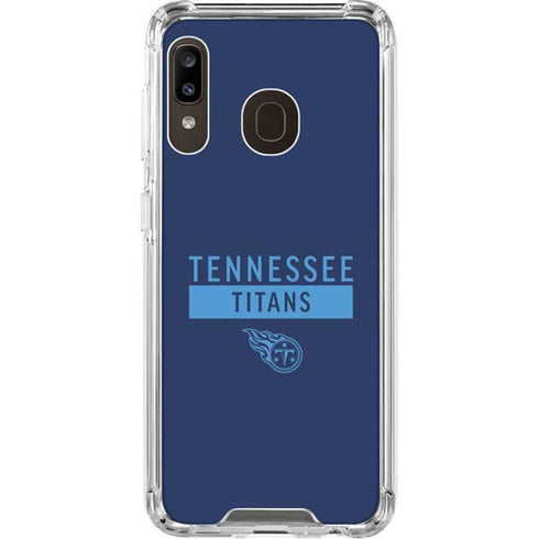NFL Tennessee Titans Navy Blue Performance Series Galaxy A30 Clear Case