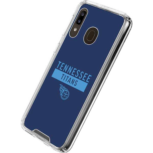 NFL Tennessee Titans Navy Blue Performance Series Galaxy A30 Clear Case