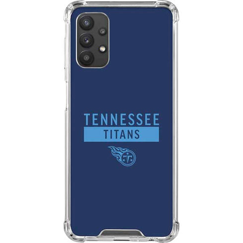 NFL Tennessee Titans Navy Blue Performance Series Galaxy A32 5G Clear Case