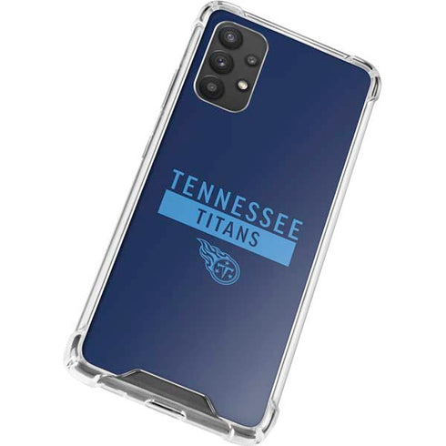 NFL Tennessee Titans Navy Blue Performance Series Galaxy A32 5G Clear Case