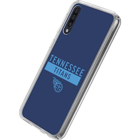 NFL Tennessee Titans Navy Blue Performance Series Galaxy A50 Clear Case