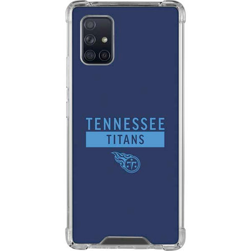 NFL Tennessee Titans Navy Blue Performance Series Galaxy A71 5G Clear Case