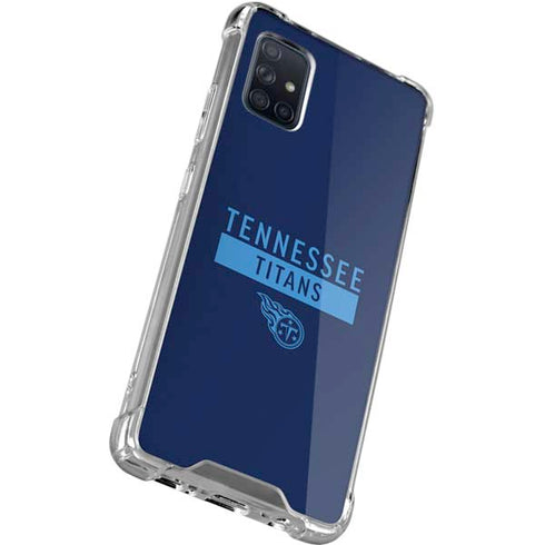 NFL Tennessee Titans Navy Blue Performance Series Galaxy A71 5G Clear Case