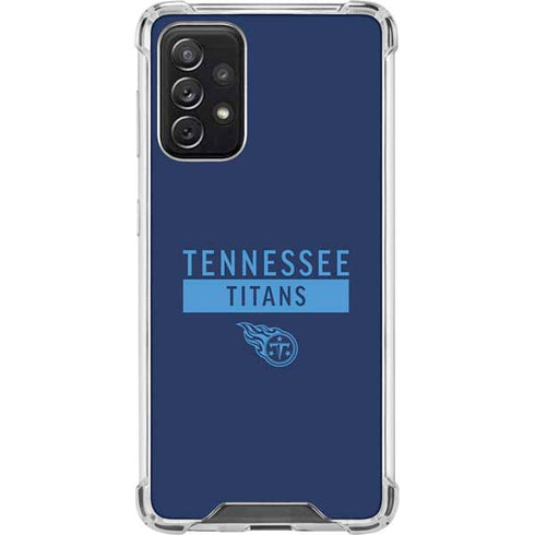 NFL Tennessee Titans Navy Blue Performance Series Galaxy A72 5G Clear Case