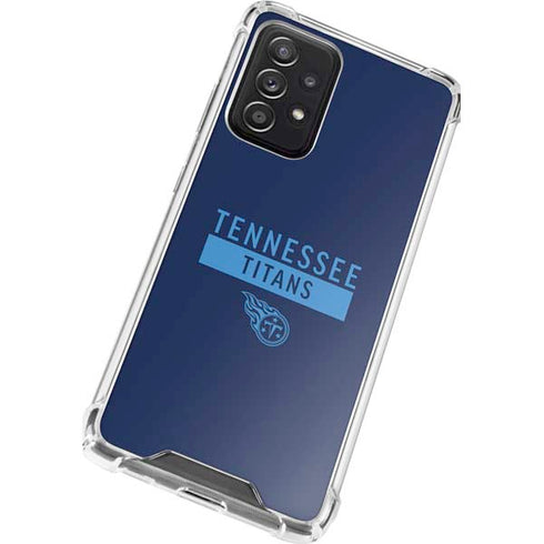 NFL Tennessee Titans Navy Blue Performance Series Galaxy A72 5G Clear Case