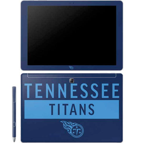 NFL Tennessee Titans Navy Blue Performance Series Galaxy Book 12in Skin