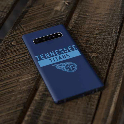 NFL Tennessee Titans Navy Blue Performance Series Galaxy S10 Plus Skin