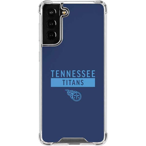 NFL Tennessee Titans Navy Blue Performance Series Galaxy S21 FE Clear Case