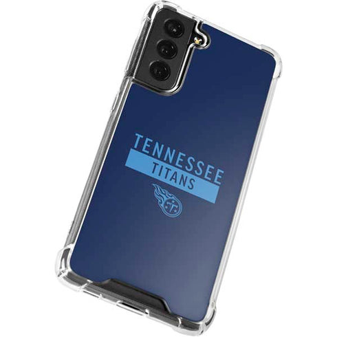 NFL Tennessee Titans Navy Blue Performance Series Galaxy S21 FE Clear Case