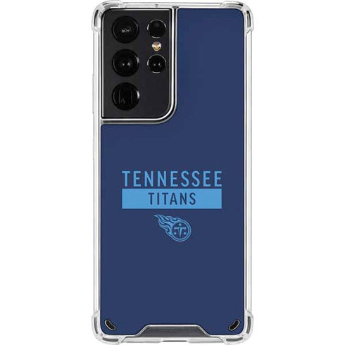 NFL Tennessee Titans Navy Blue Performance Series Galaxy S21 Ultra 5G Clear Case