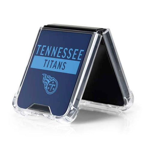 NFL Tennessee Titans Navy Blue Performance Series Galaxy Z Flip5 5G Clear Case