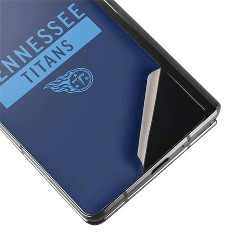 NFL Tennessee Titans Navy Blue Performance Series Galaxy Z Fold2 5G Skin