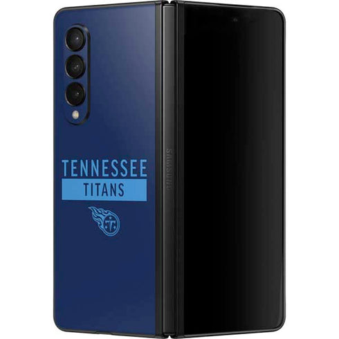 NFL Tennessee Titans Navy Blue Performance Series Galaxy Z Fold3 5G Skin