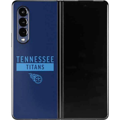 NFL Tennessee Titans Navy Blue Performance Series Galaxy Z Fold3 5G Skin