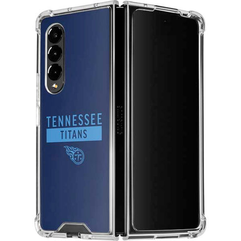 NFL Tennessee Titans Navy Blue Performance Series Galaxy Z Fold4 5G Clear Case