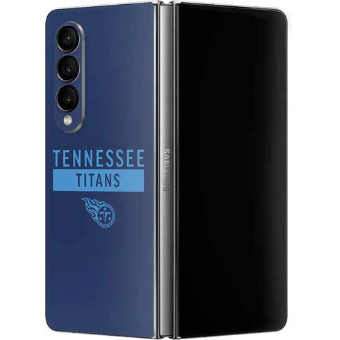 NFL Tennessee Titans Navy Blue Performance Series Galaxy Z Fold4 5G Skin