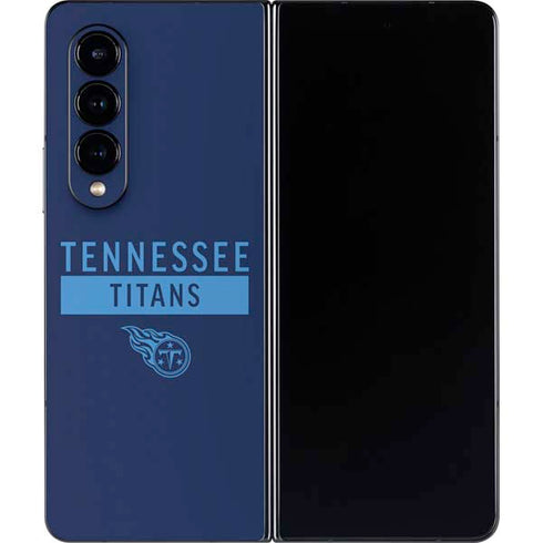 NFL Tennessee Titans Navy Blue Performance Series Galaxy Z Fold4 5G Skin