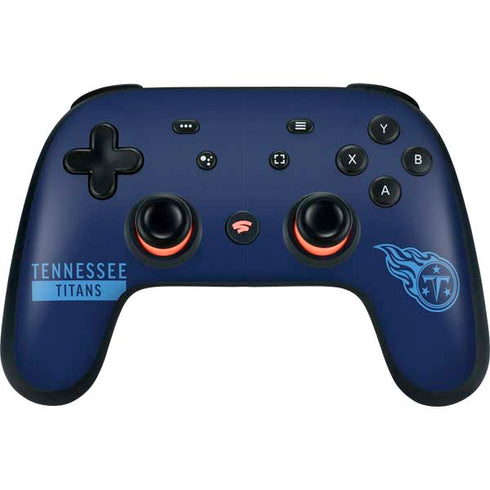 NFL Tennessee Titans Navy Blue Performance Series Google Stadia Controller Skin