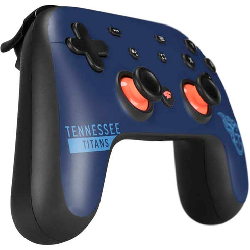 NFL Tennessee Titans Navy Blue Performance Series Google Stadia Controller Skin
