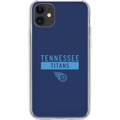 NFL Tennessee Titans Navy Blue Performance Series iPhone 11 Clear Case