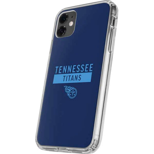 NFL Tennessee Titans Navy Blue Performance Series iPhone 11 Clear Case