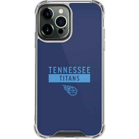 NFL Tennessee Titans Navy Blue Performance Series iPhone 13 Pro Max Clear Case