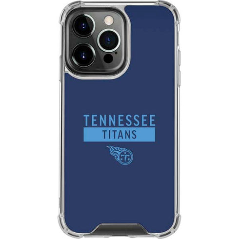 NFL Tennessee Titans Navy Blue Performance Series iPhone 15 Pro Clear Case
