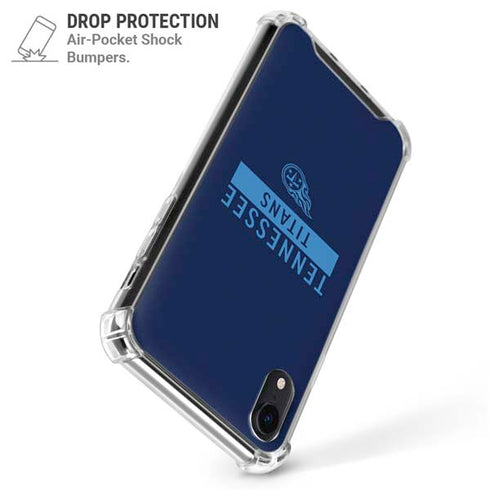 NFL Tennessee Titans Navy Blue Performance Series iPhone XR Clear Case