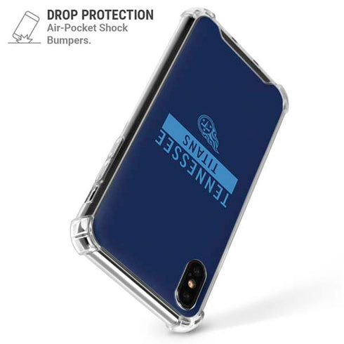 NFL Tennessee Titans Navy Blue Performance Series iPhone XS Max Clear Case