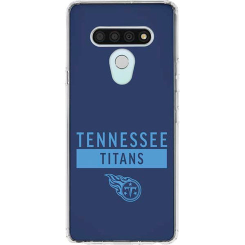 NFL Tennessee Titans Navy Blue Performance Series LG Stylo 6 Clear Case